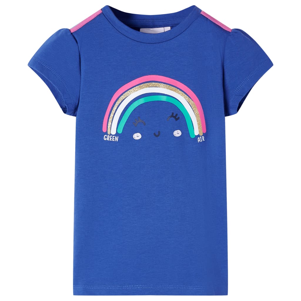 Kindershirt 116 kobaltblauw is nu te koop bij PeponiXL, paradijselijk wonen!