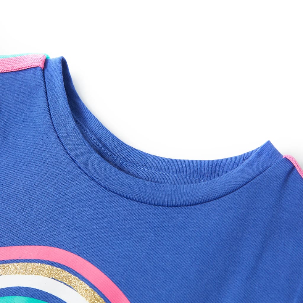 Kindershirt 116 kobaltblauw is nu te koop bij PeponiXL, paradijselijk wonen!
