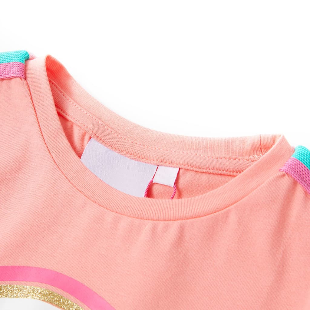 Kindershirt 104 lichtkoraalkleurig is nu te koop bij PeponiXL, paradijselijk wonen!