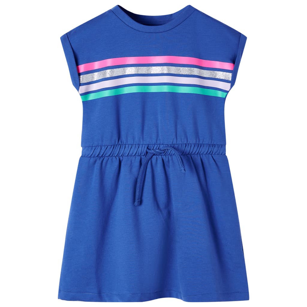 Kinderjurk met trekkoord 104 kobaltblauw is nu te koop bij PeponiXL, paradijselijk wonen!