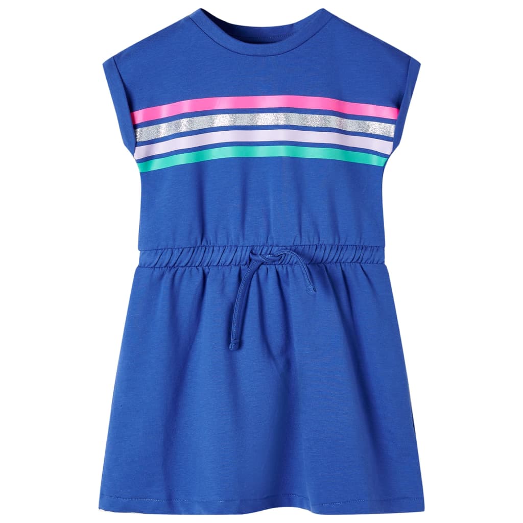 Kinderjurk met trekkoord 140 kobaltblauw is nu te koop bij PeponiXL, paradijselijk wonen!
