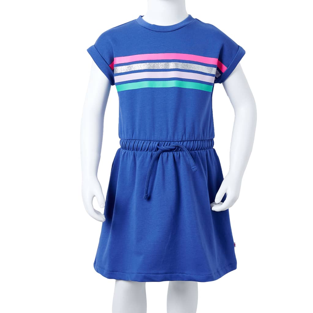 Kinderjurk met trekkoord 140 kobaltblauw is nu te koop bij PeponiXL, paradijselijk wonen!