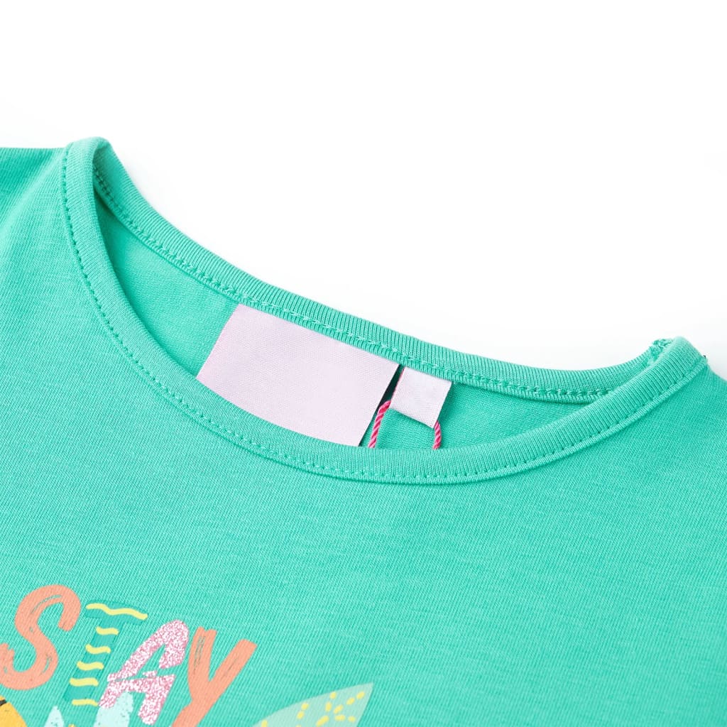 Kindershirt 116 mintkleurig is nu te koop bij PeponiXL, paradijselijk wonen!