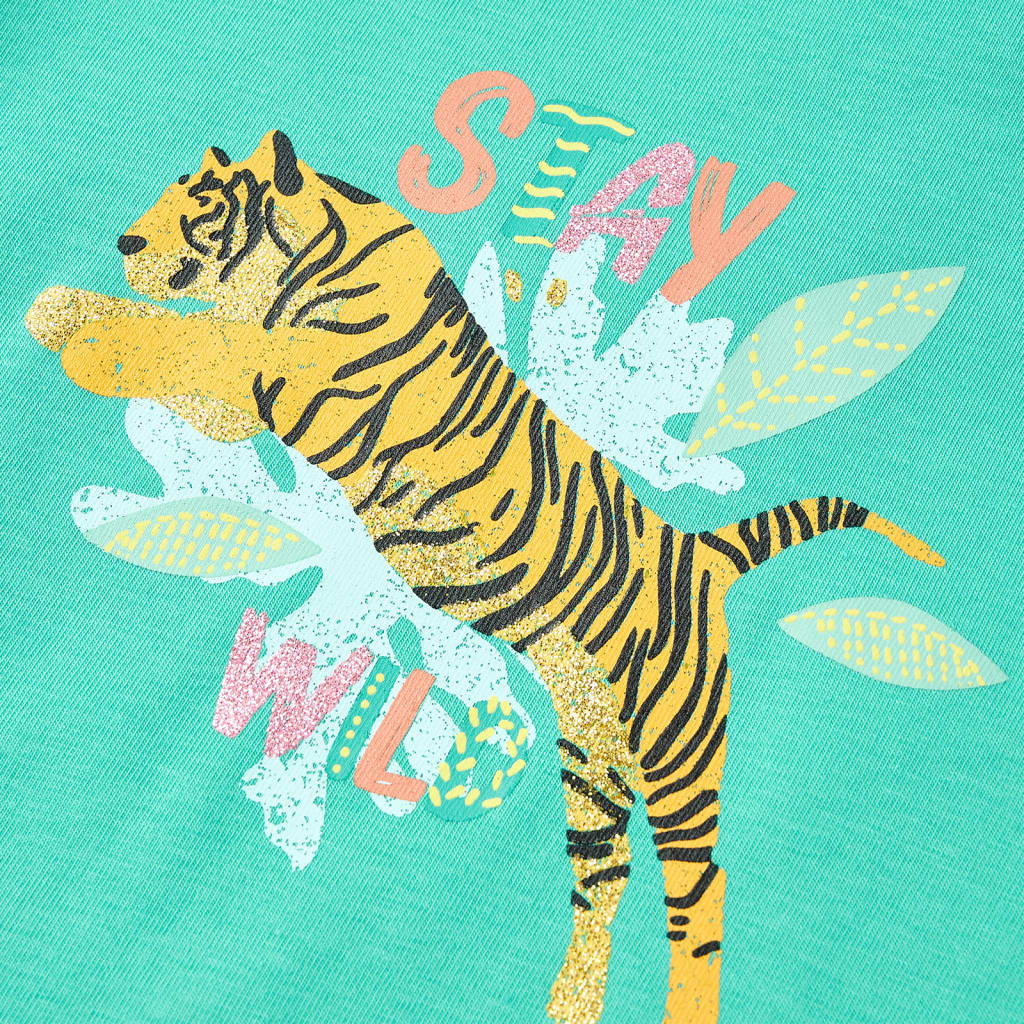 Kindershirt 116 mintkleurig is nu te koop bij PeponiXL, paradijselijk wonen!