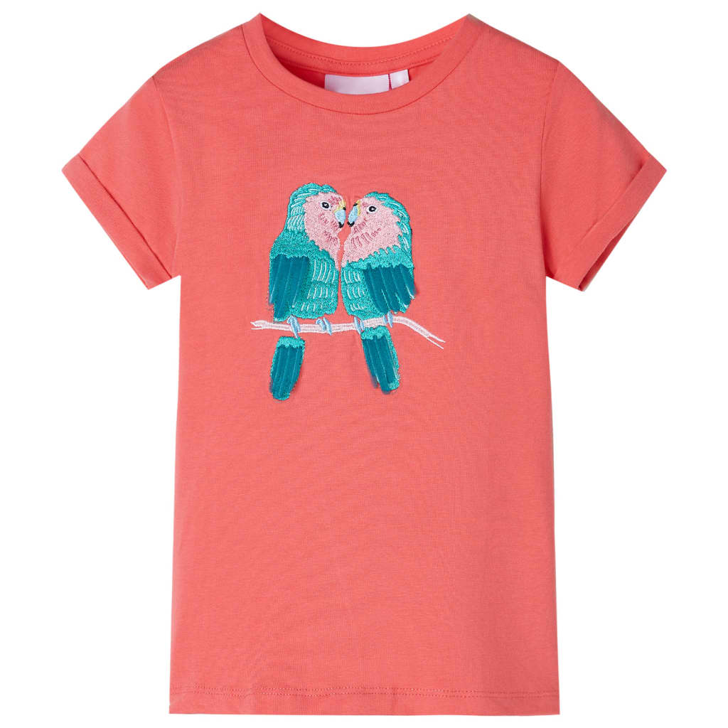 Kindershirt 104 koraalkleurig is nu te koop bij PeponiXL, paradijselijk wonen!