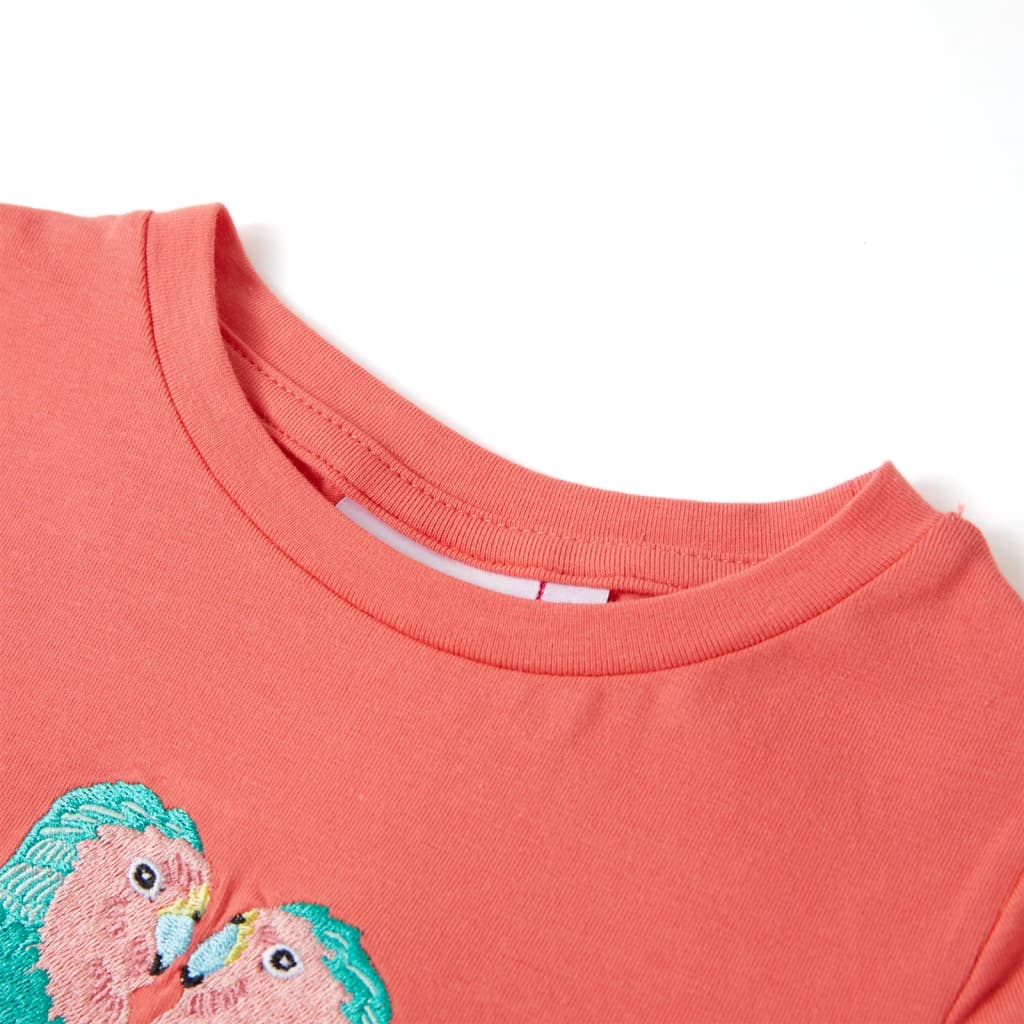 Kindershirt 104 koraalkleurig is nu te koop bij PeponiXL, paradijselijk wonen!