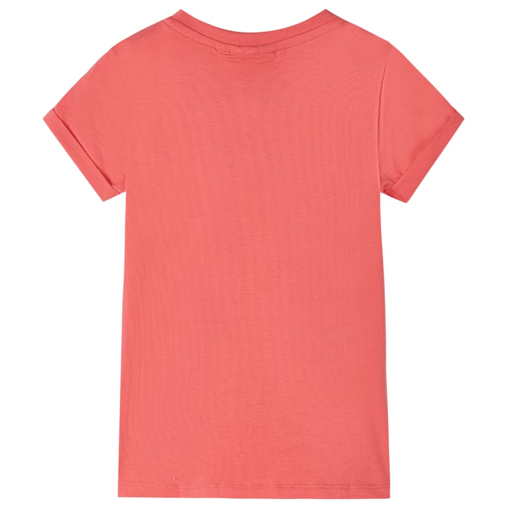 Kindershirt 128 koraalkleurig is nu te koop bij PeponiXL, paradijselijk wonen!