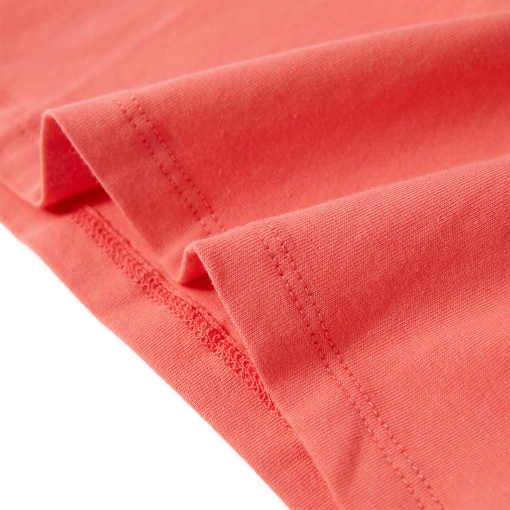 Kindershirt 128 koraalkleurig is nu te koop bij PeponiXL, paradijselijk wonen!