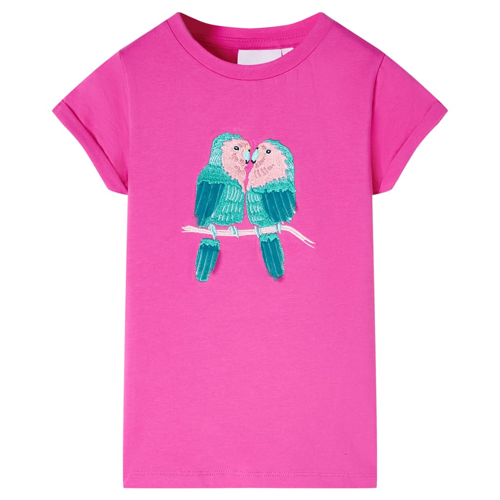 Kindershirt 128 donkerroze is nu te koop bij PeponiXL, paradijselijk wonen!