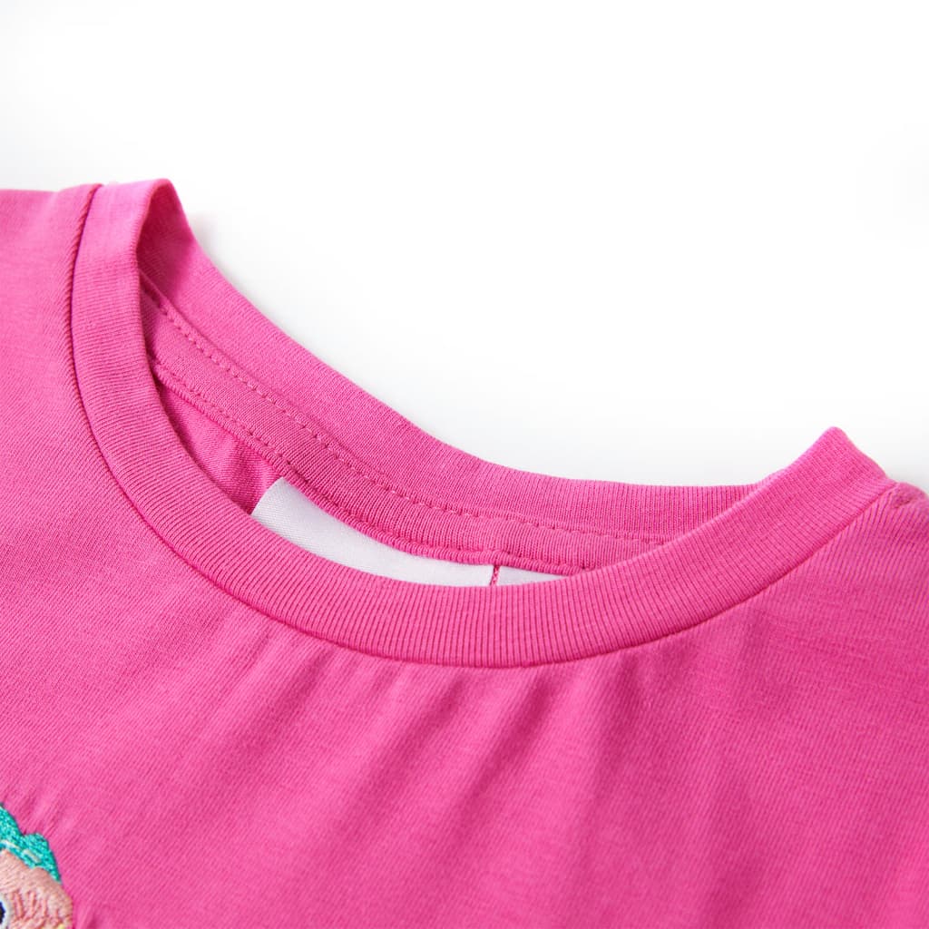 Kindershirt 128 donkerroze is nu te koop bij PeponiXL, paradijselijk wonen!