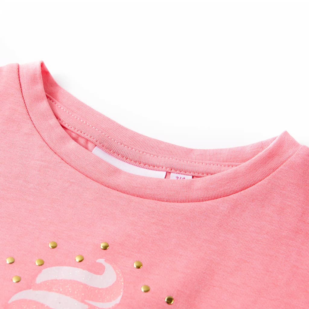 Kindershirt 140 fluorescerend felroze is nu te koop bij PeponiXL, paradijselijk wonen!
