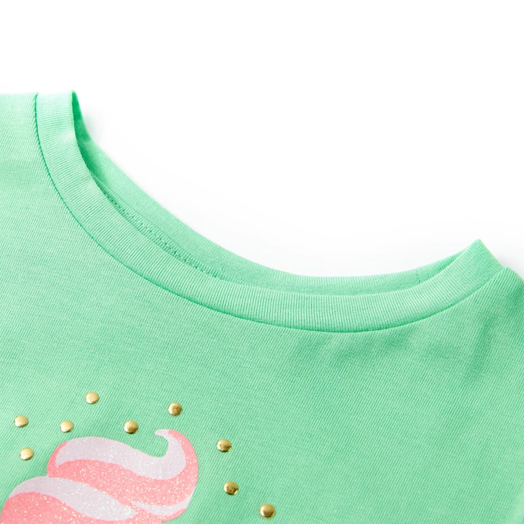 Kindershirt 140 lichtgroen is nu te koop bij PeponiXL, paradijselijk wonen!