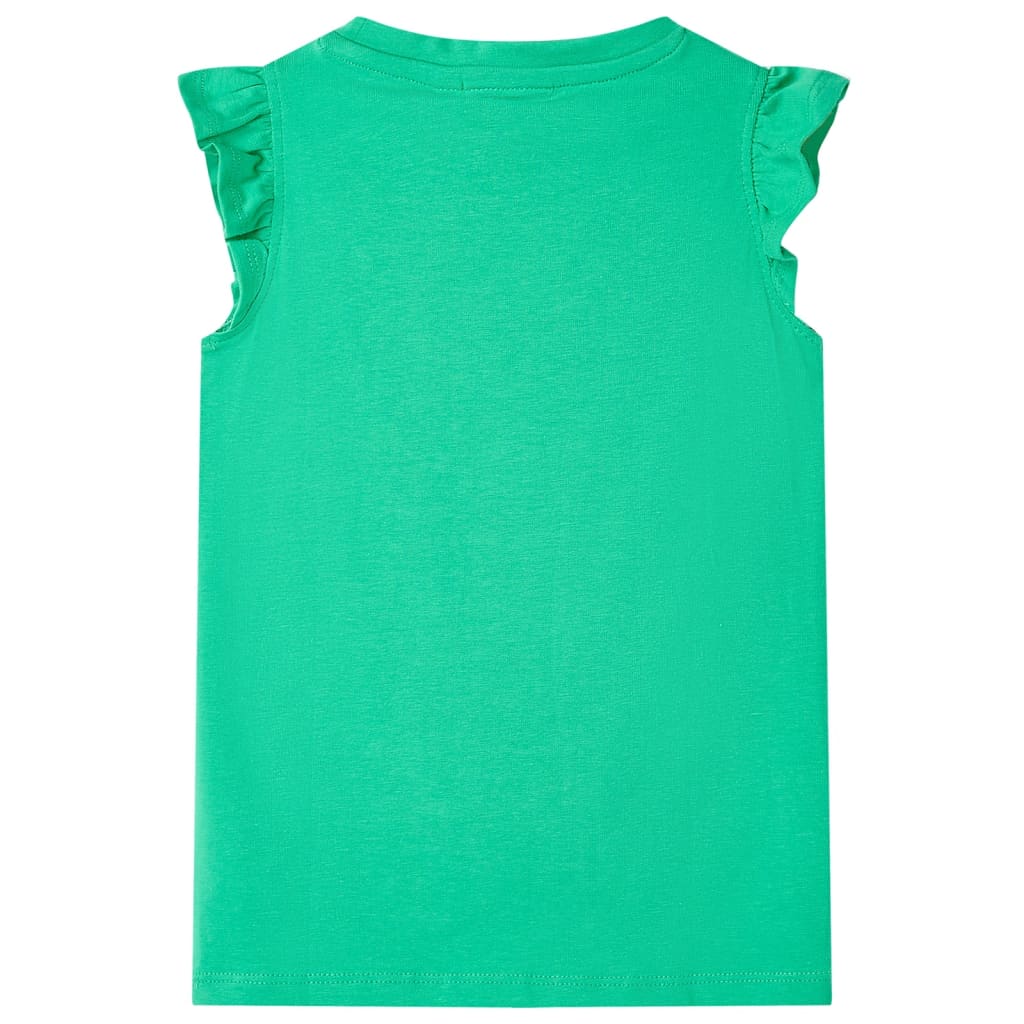 Kindershirt 116 groen is nu te koop bij PeponiXL, paradijselijk wonen!