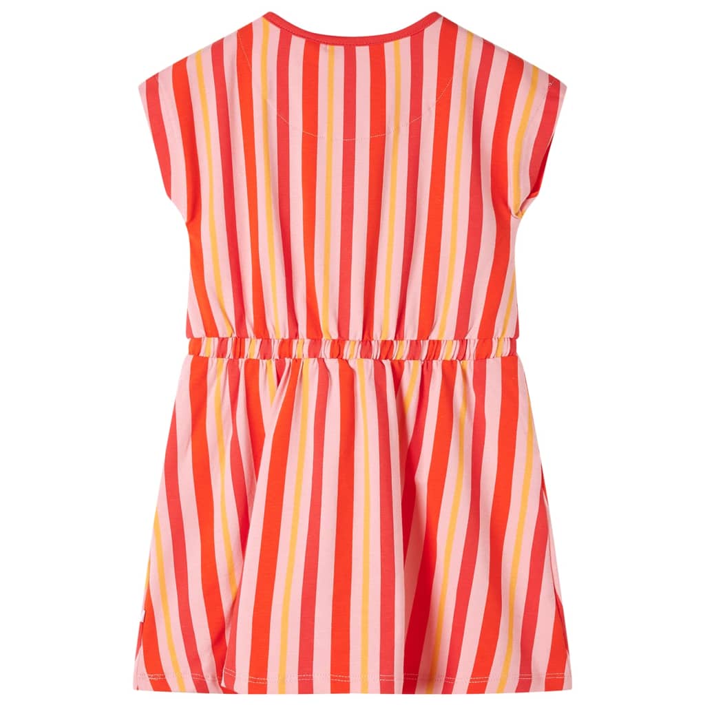 Kinderjurk met trekkoord 116 roze en rood is nu te koop bij PeponiXL, paradijselijk wonen!