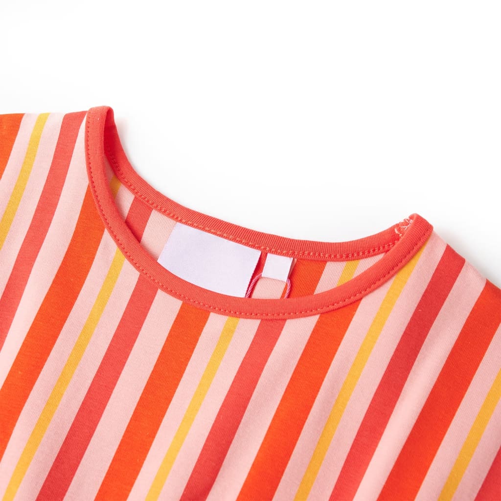 Kinderjurk met trekkoord 116 roze en rood is nu te koop bij PeponiXL, paradijselijk wonen!
