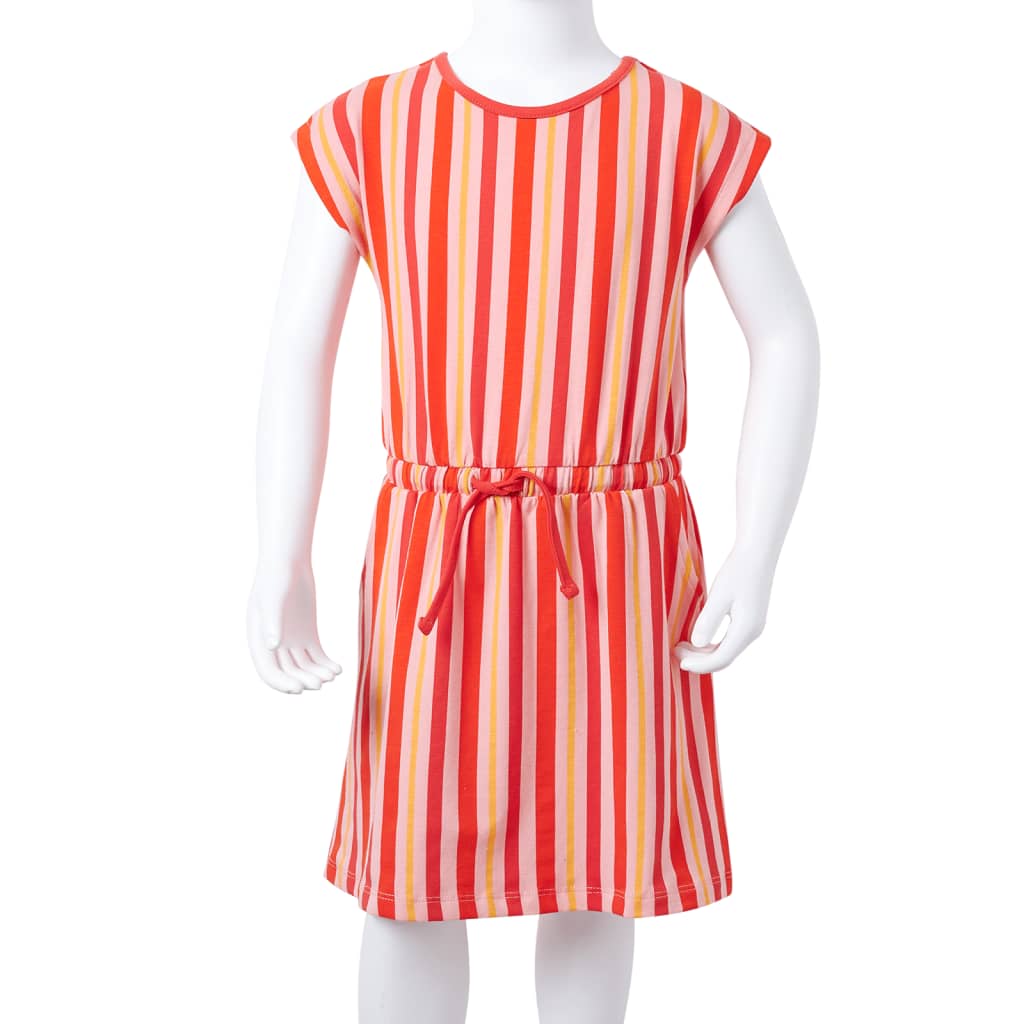 Kinderjurk met trekkoord 140 roze en rood is nu te koop bij PeponiXL, paradijselijk wonen!