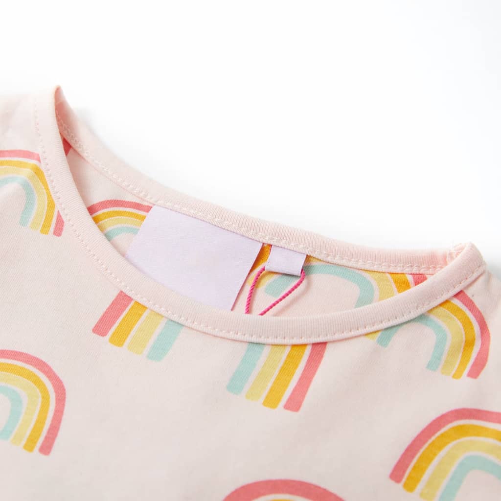 Kinderpyjama met korte mouwen 116 zachtroze is nu te koop bij PeponiXL, paradijselijk wonen!