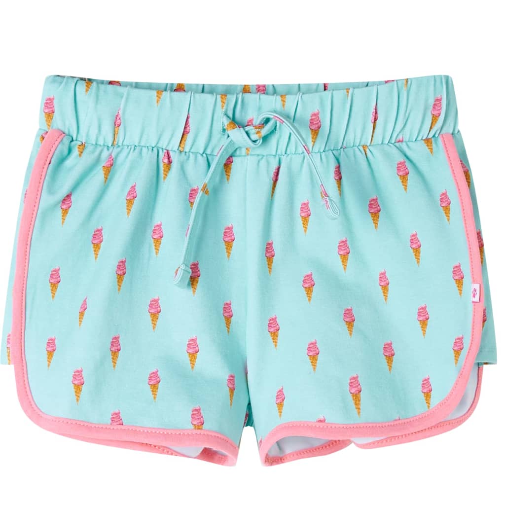 Kindershorts met trekkoord 128 lichtmintkleurig is nu te koop bij PeponiXL, paradijselijk wonen!