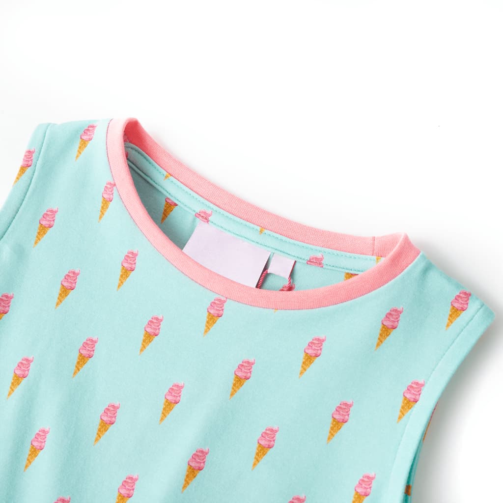 Kinderjurk met trekkoord 116 lichtmint is nu te koop bij PeponiXL, paradijselijk wonen!