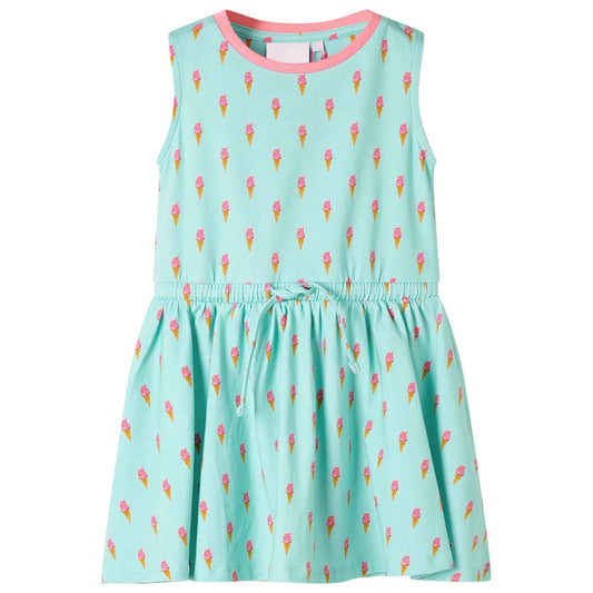 Kinderjurk met trekkoord 128 lichtmint is nu te koop bij PeponiXL, paradijselijk wonen!