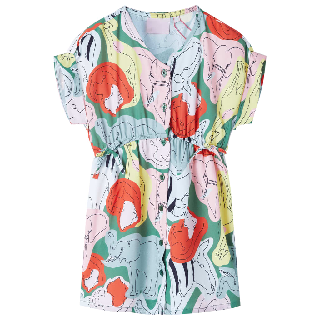 Kinderjurk 128 groen is nu te koop bij PeponiXL, paradijselijk wonen!