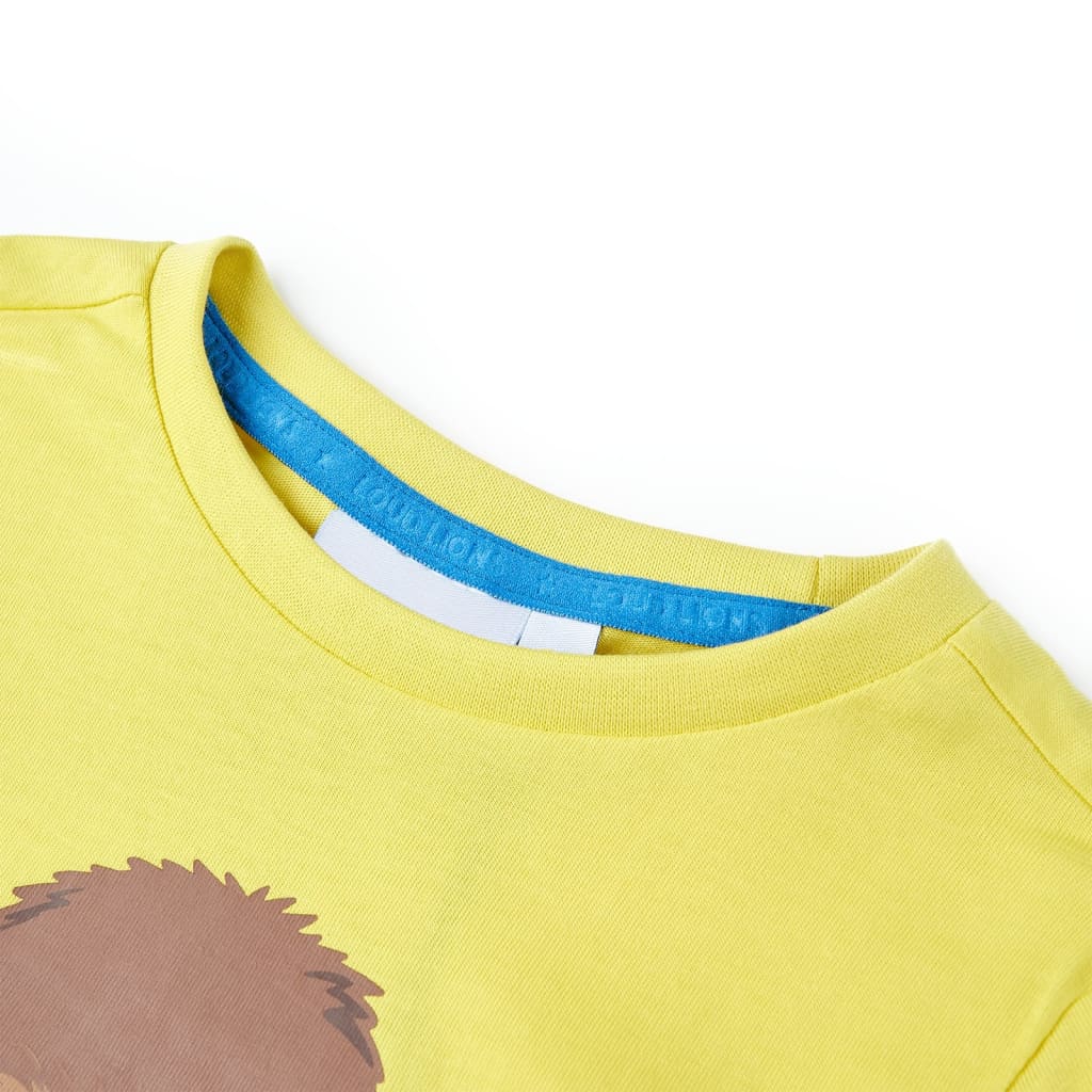 Kindershirt met korte mouwen 92 geel is nu te koop bij PeponiXL, paradijselijk wonen!