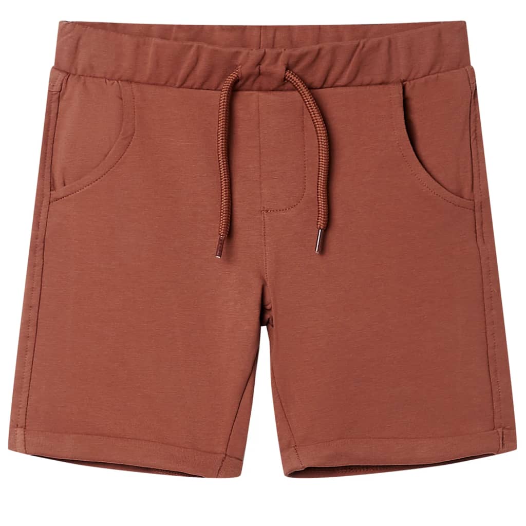 Kindershorts met trekkoord 128 bruin is nu te koop bij PeponiXL, paradijselijk wonen!