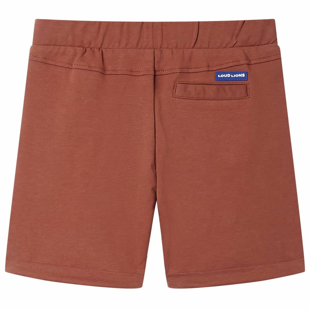 Kindershorts met trekkoord 128 bruin is nu te koop bij PeponiXL, paradijselijk wonen!