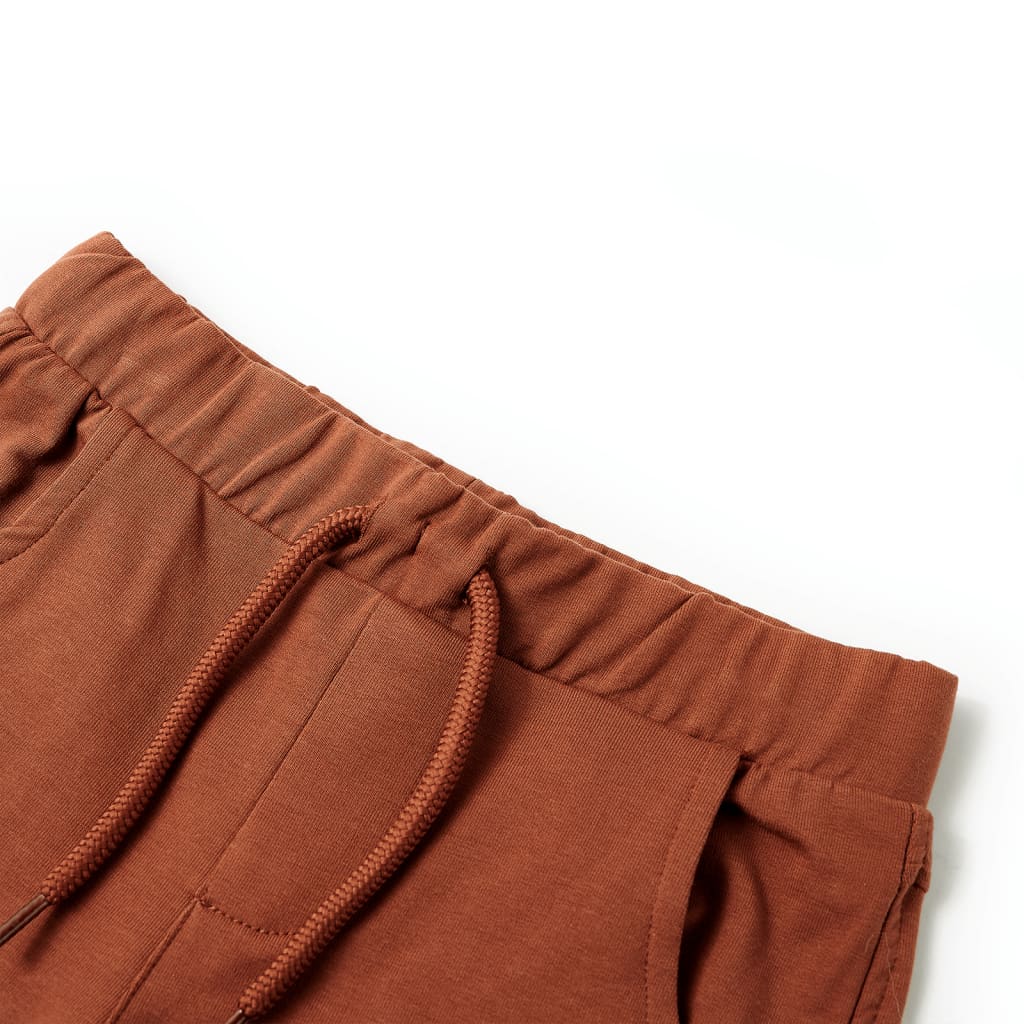 Kindershorts met trekkoord 128 bruin is nu te koop bij PeponiXL, paradijselijk wonen!