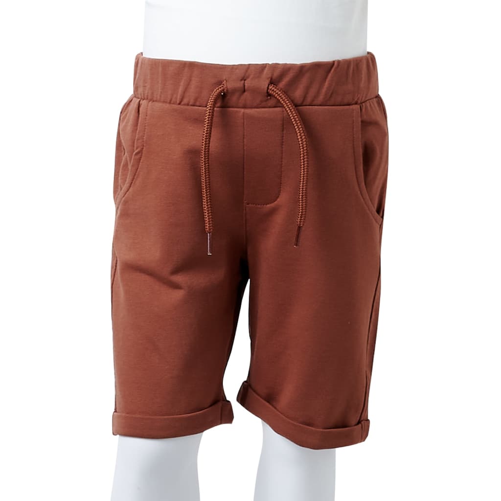 Kindershorts met trekkoord 128 bruin is nu te koop bij PeponiXL, paradijselijk wonen!
