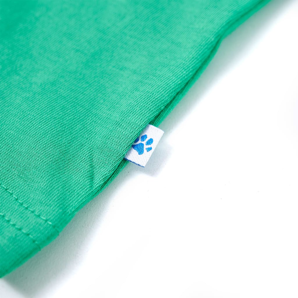 Kindershirt 104 groen is nu te koop bij PeponiXL, paradijselijk wonen!