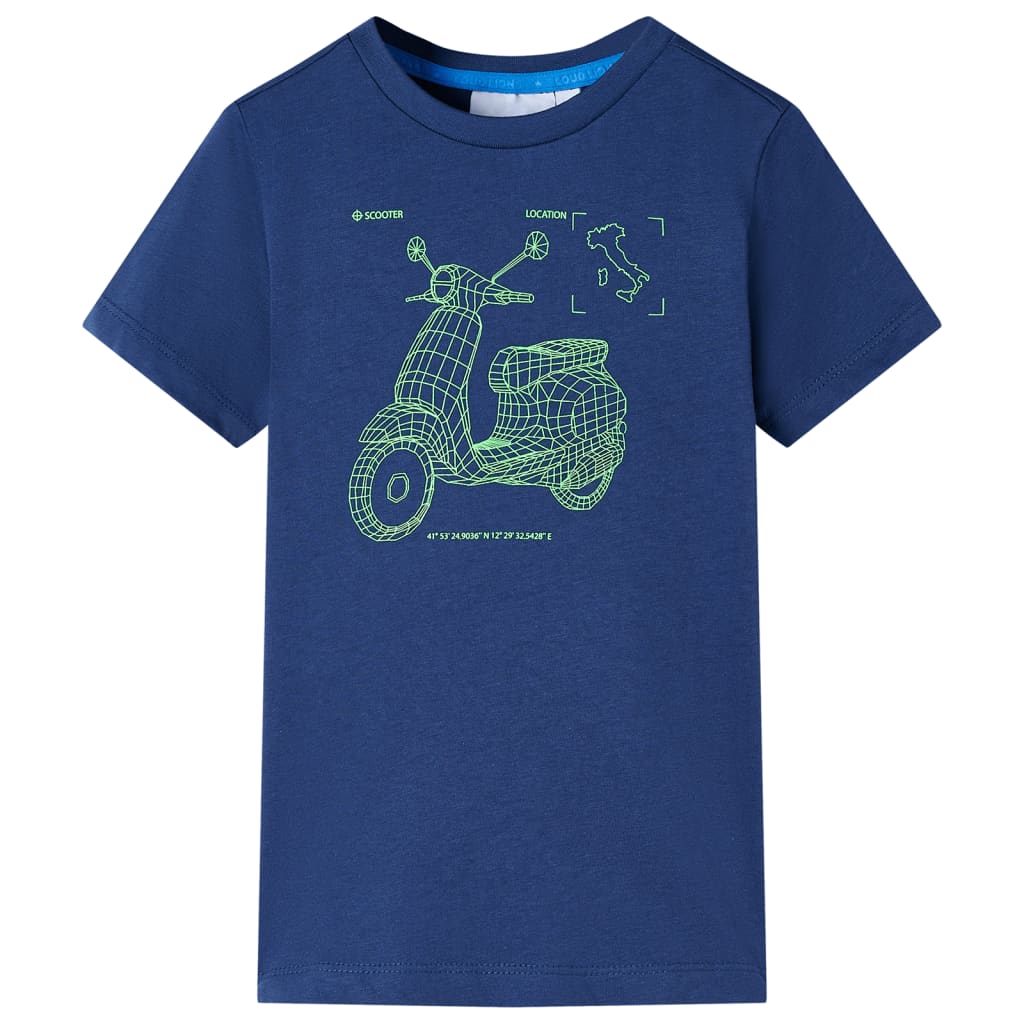 Kindershirt 92 donkerblauw is nu te koop bij PeponiXL, paradijselijk wonen!