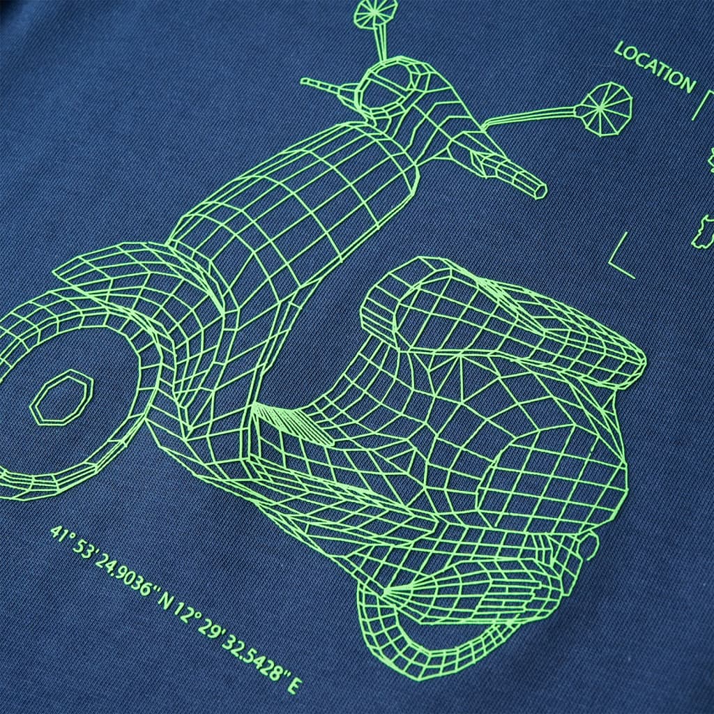 Kindershirt 92 donkerblauw is nu te koop bij PeponiXL, paradijselijk wonen!