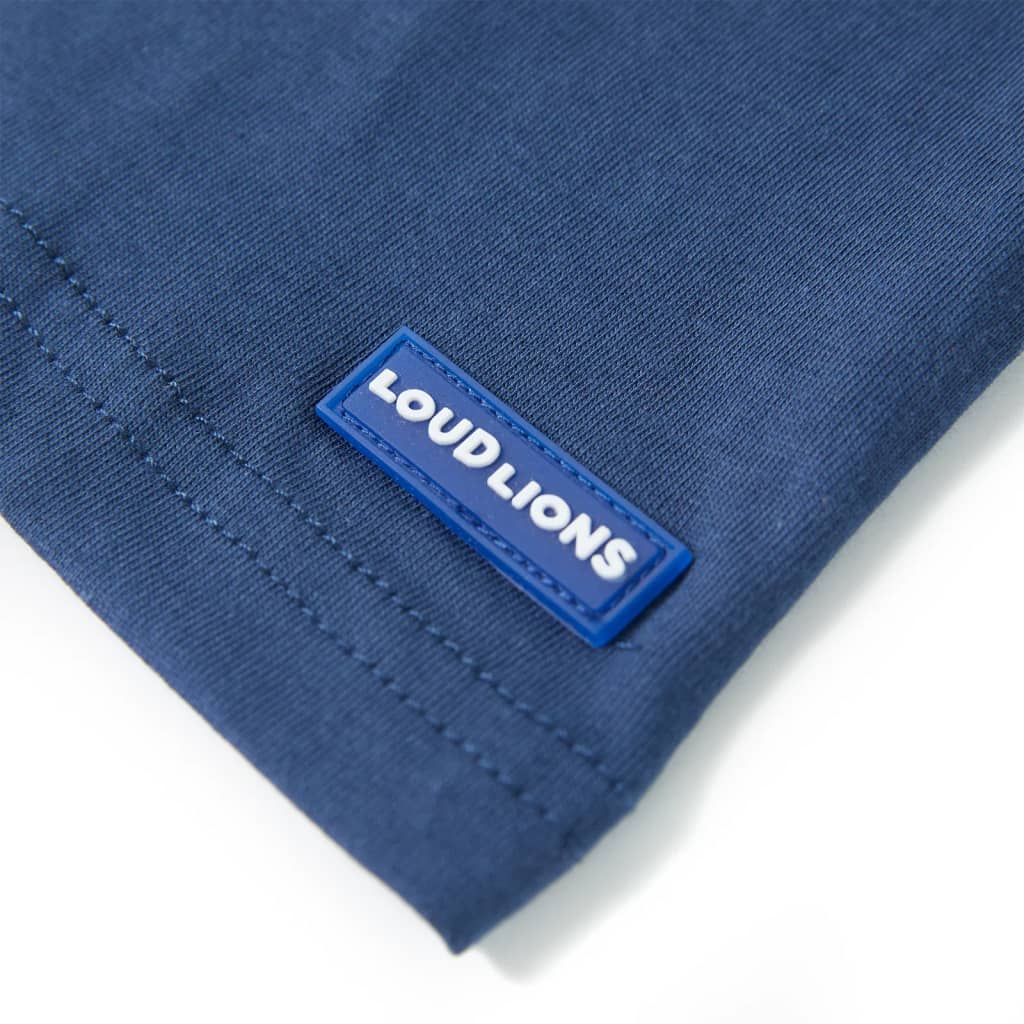 Kindershirt 116 donkerblauw is nu te koop bij PeponiXL, paradijselijk wonen!