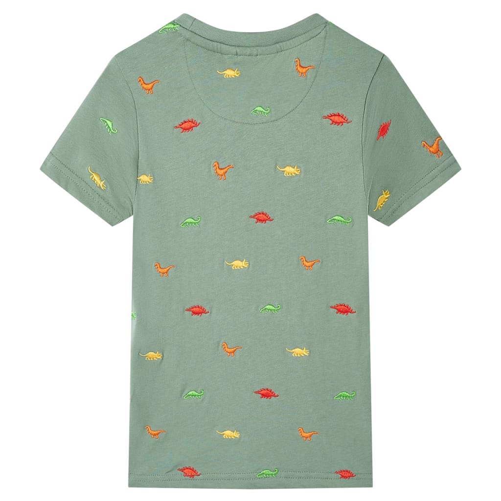 Kindershirt met korte mouwen 116 kakikleurig is nu te koop bij PeponiXL, paradijselijk wonen!