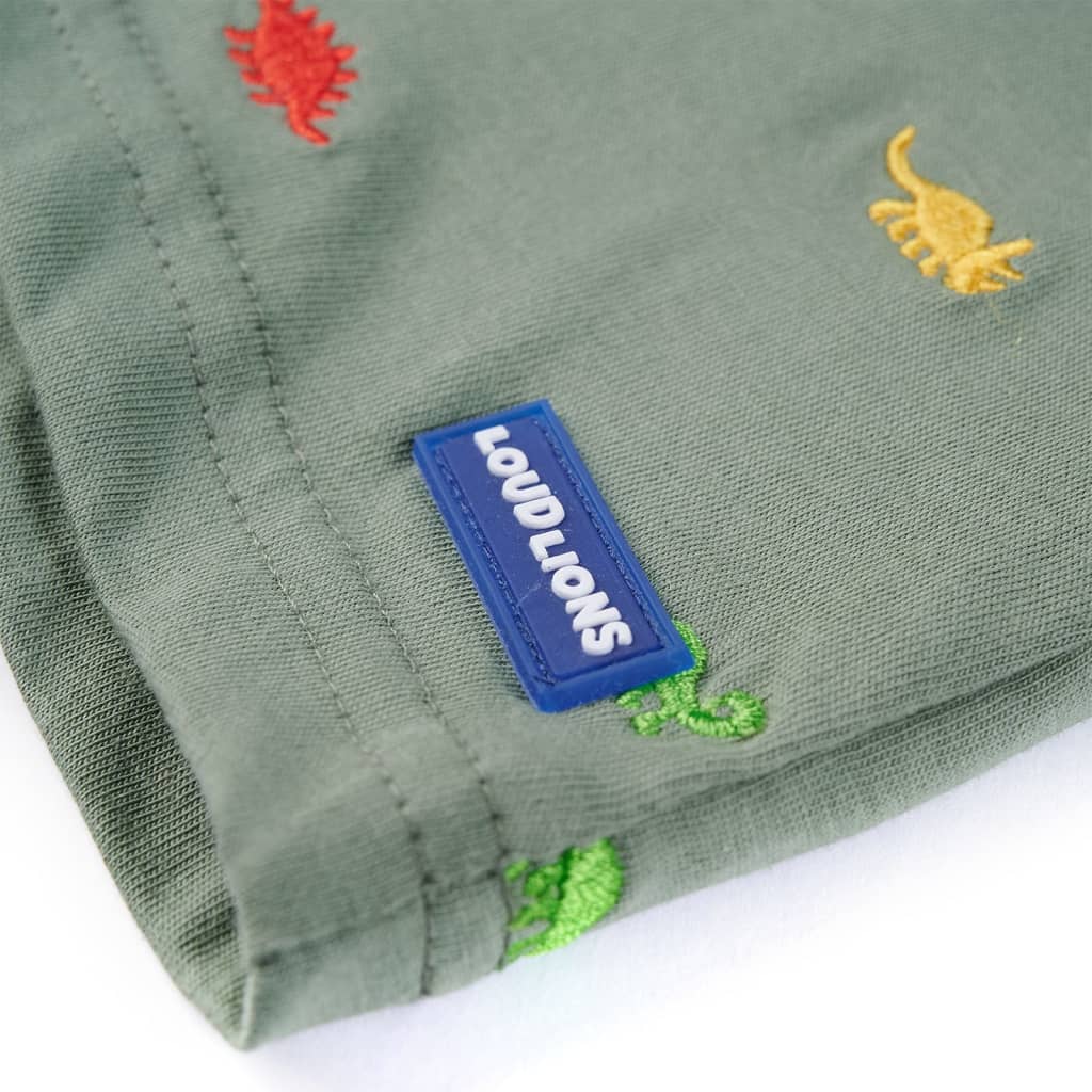 Kindershirt met korte mouwen 116 kakikleurig is nu te koop bij PeponiXL, paradijselijk wonen!