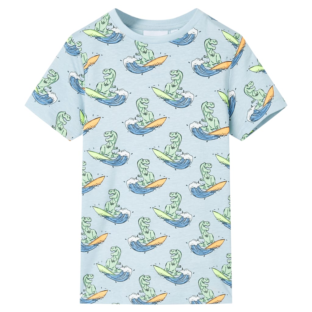 Kinderpyjama met korte mouwen 128 lichtblauw is nu te koop bij PeponiXL, paradijselijk wonen!