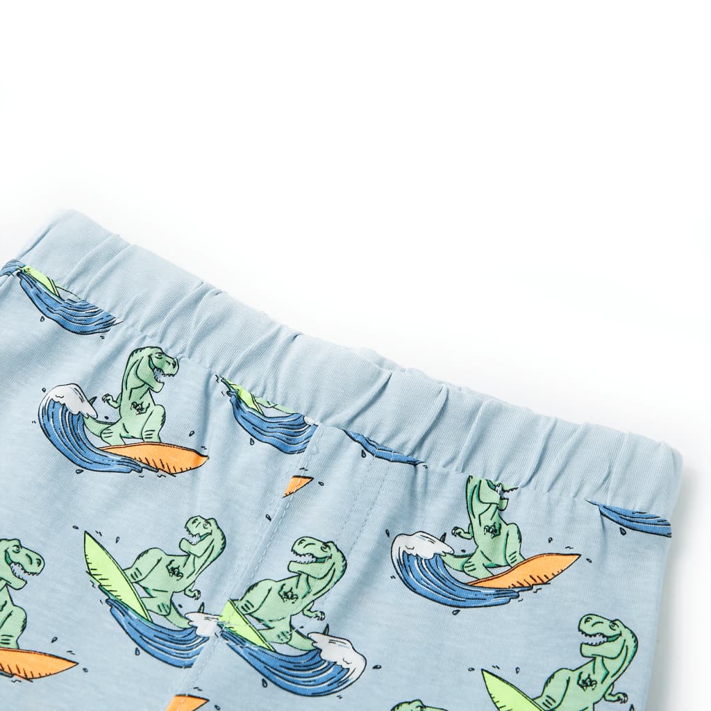 Kinderpyjama met korte mouwen 128 lichtblauw is nu te koop bij PeponiXL, paradijselijk wonen!