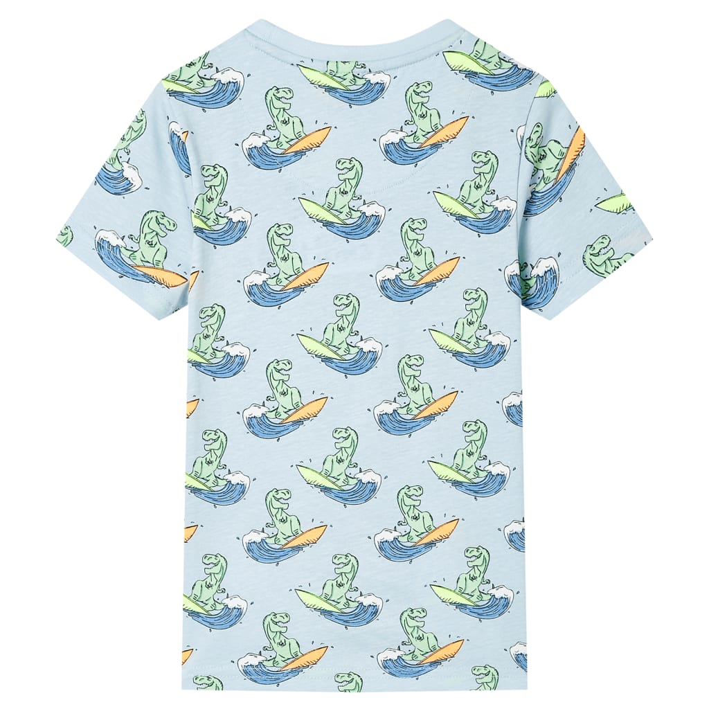 Kinderpyjama met korte mouwen 128 lichtblauw is nu te koop bij PeponiXL, paradijselijk wonen!