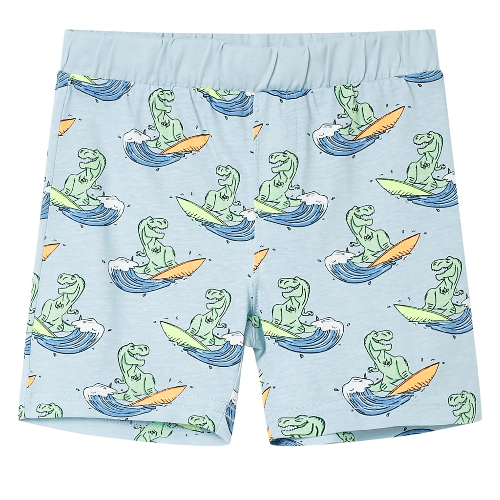 Kinderpyjama met korte mouwen 128 lichtblauw is nu te koop bij PeponiXL, paradijselijk wonen!