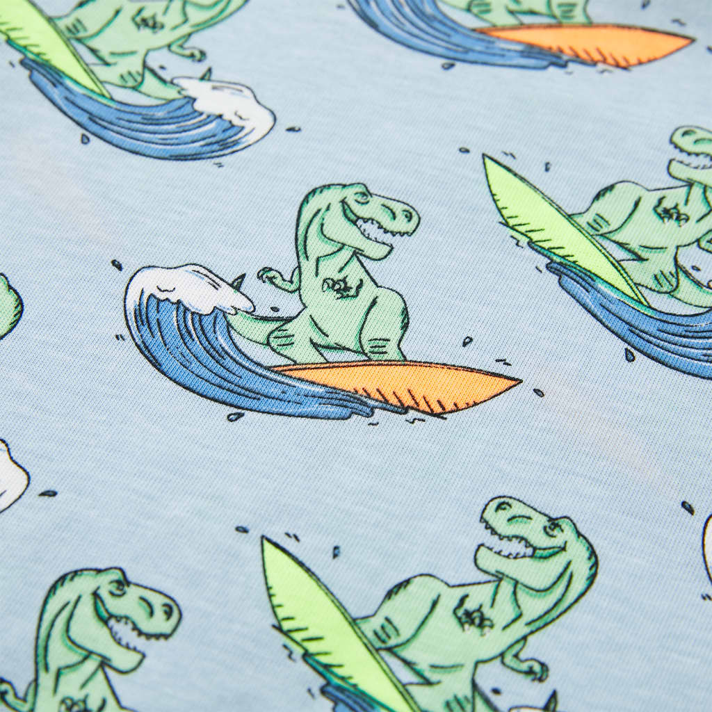 Kinderpyjama met korte mouwen 128 lichtblauw is nu te koop bij PeponiXL, paradijselijk wonen!