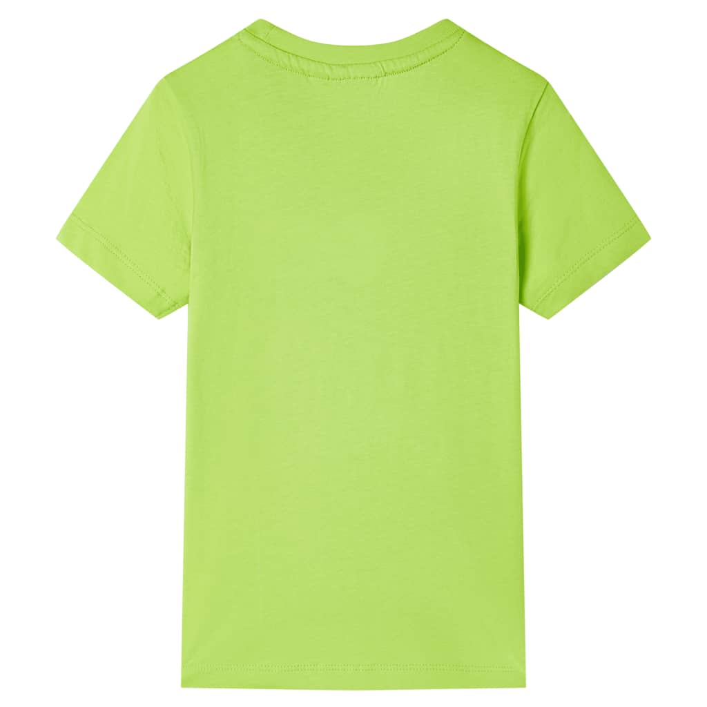 Kindershirt met korte mouwen 116 limoengroen is nu te koop bij PeponiXL, paradijselijk wonen!