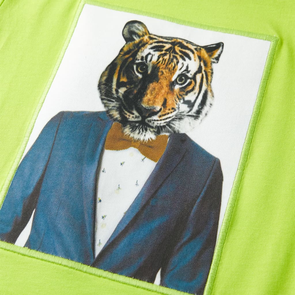 Kindershirt met korte mouwen 116 limoengroen is nu te koop bij PeponiXL, paradijselijk wonen!