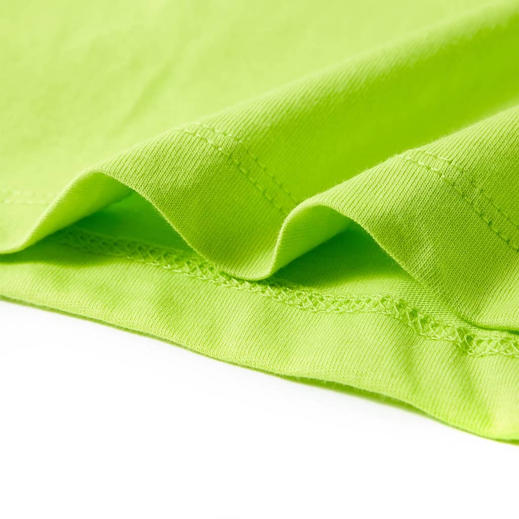 Kindershirt met korte mouwen 116 limoengroen is nu te koop bij PeponiXL, paradijselijk wonen!