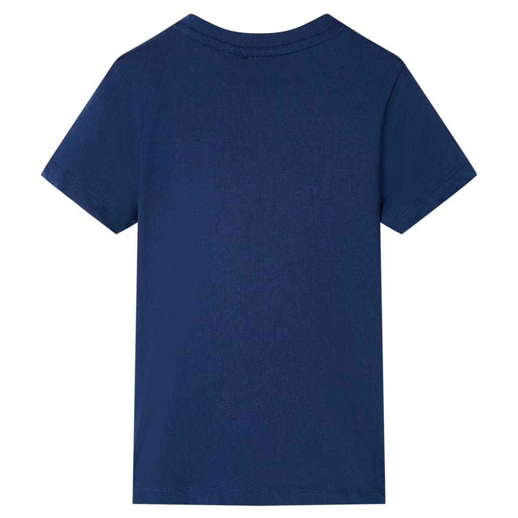 Kindershirt met korte mouwen 128 donkerblauw is nu te koop bij PeponiXL, paradijselijk wonen!