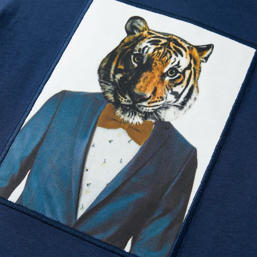 Kindershirt met korte mouwen 128 donkerblauw is nu te koop bij PeponiXL, paradijselijk wonen!