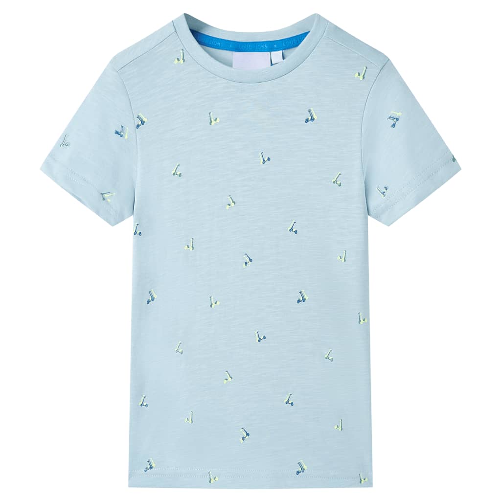 Kindershirt 116 lichtblauw is nu te koop bij PeponiXL, paradijselijk wonen!