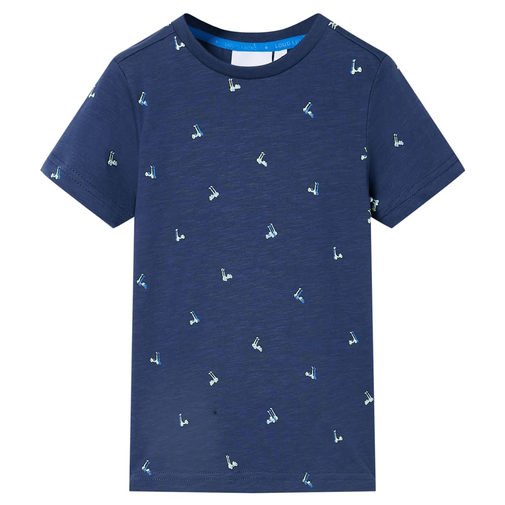 Kindershirt 104 donkerblauw is nu te koop bij PeponiXL, paradijselijk wonen!