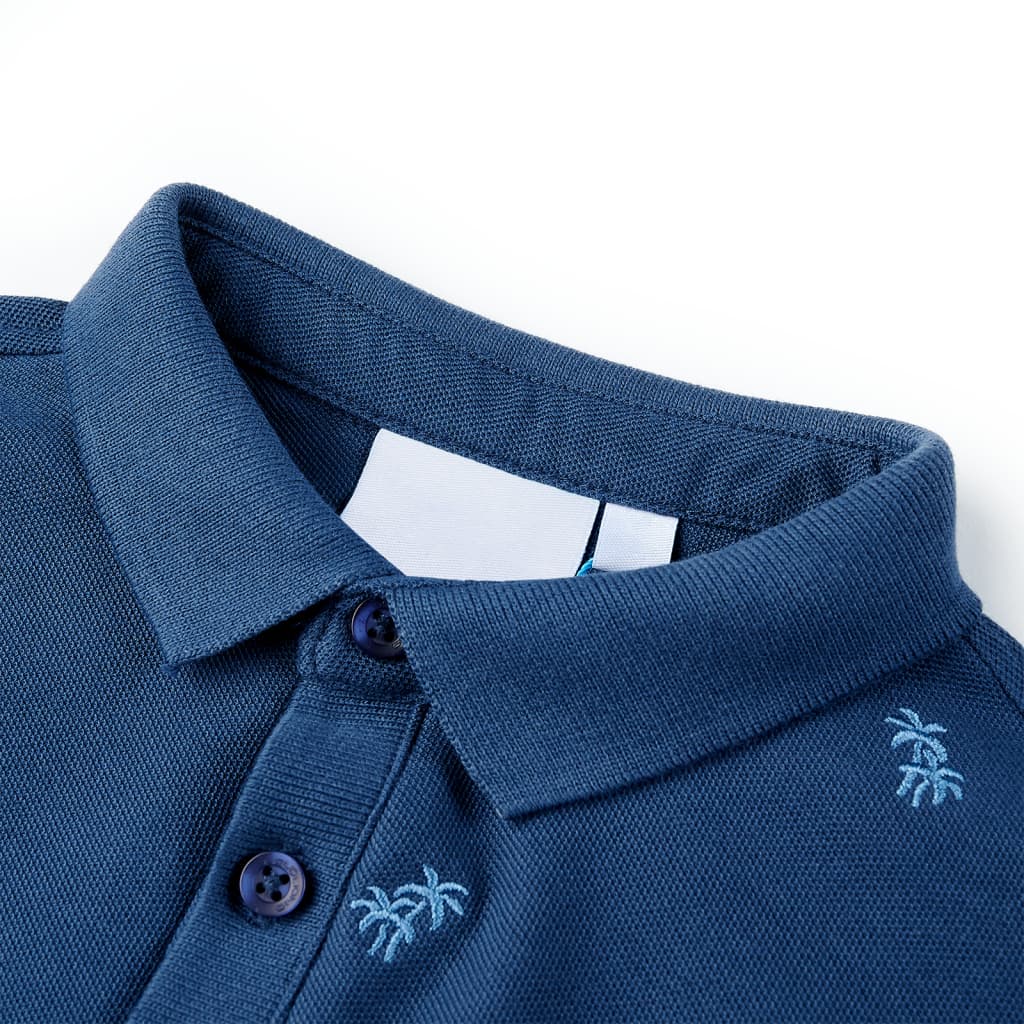 Kinderpoloshirt 128 donkerblauw is nu te koop bij PeponiXL, paradijselijk wonen!