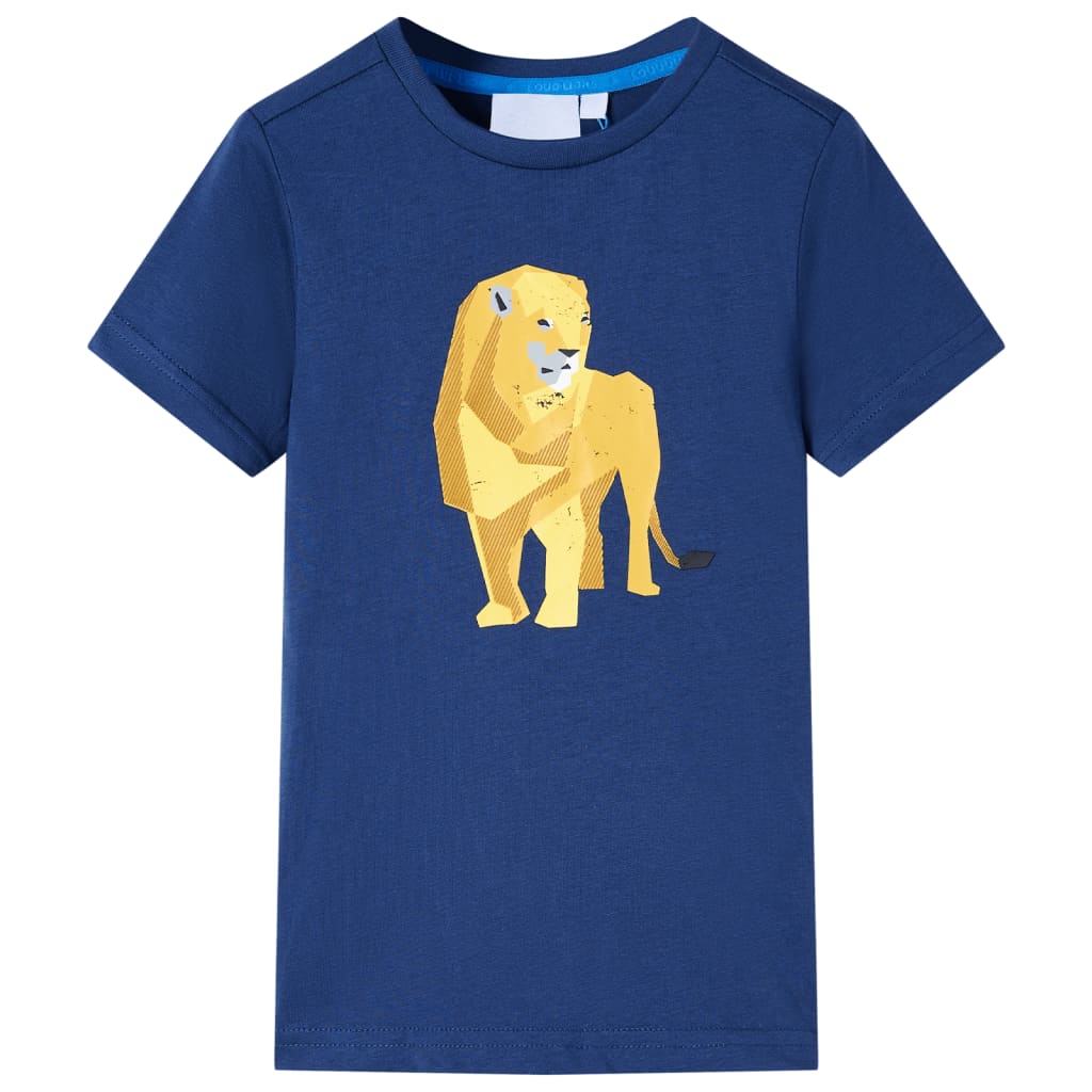 Kindershirt 128 donkerblauw is nu te koop bij PeponiXL, paradijselijk wonen!
